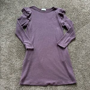 Ces Femme NWOT Women’s Medium Purple Ruffle Sleeve Dress
